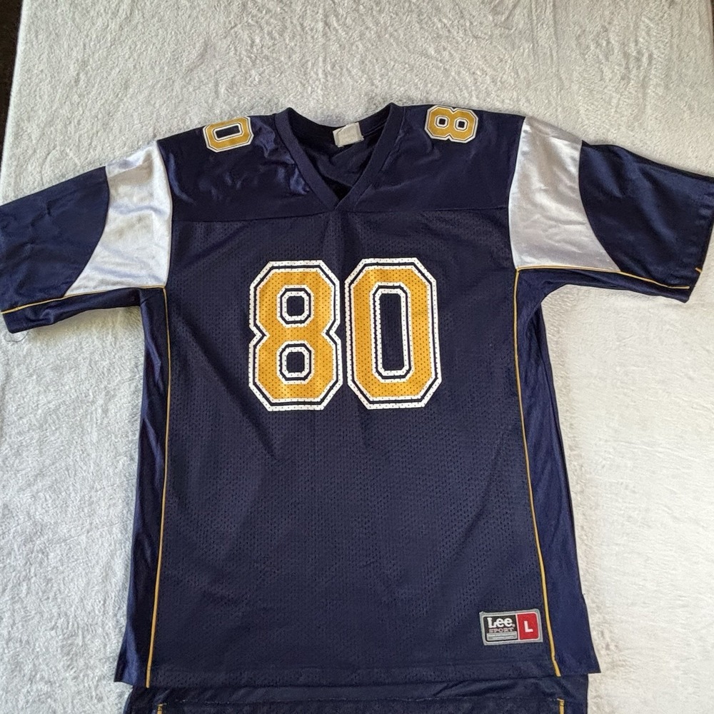 Y2K Lee Sportswear Mesh Men's Jersey Size L  , Navy White And yellow Number 80